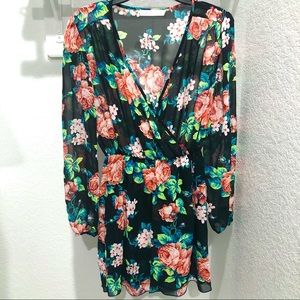 👗 🌹Liberty Love Floral Print Dress with Deep V Neck
